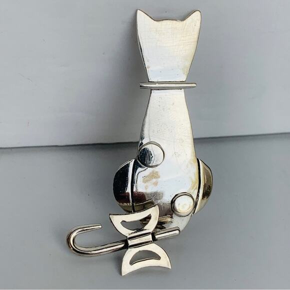 Vintage Jewelry - Vintage 925 Cat Brooch